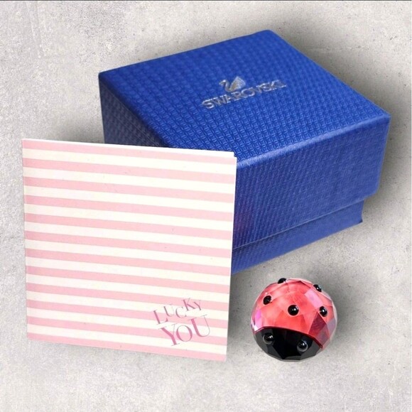 Swarovski Lucky Ladybird Ladybug 2011 Red Black Crystal MIB Complete Gift Box - Picture 1 of 10